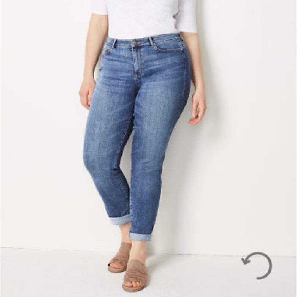 J Jill Boyfriend Straight Leg Ankle Jeans Size 22